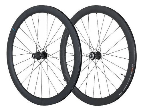 Roda Aro 700c Shimano Carbono 105 C32 Tubeless 24f 100/142mm Cor Preto