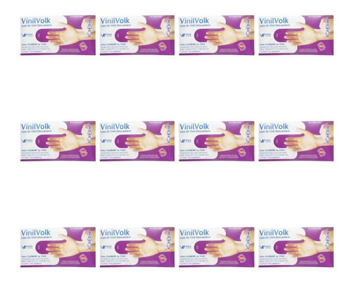 Imagem 1 de 1 de Volk Luvas P/ Proceds Vinil Trasp S/amido G C/100 (kit C/12)