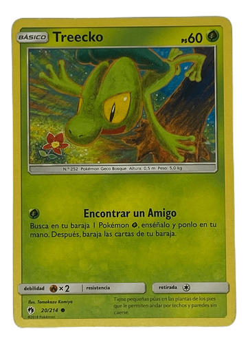 Treecko Carta Pokémon Original Tcg Español