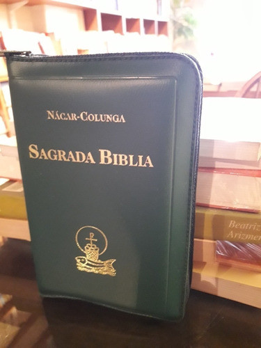 Sagrada Biblia. Nacar-colunga Chica Con Funda Y Cierre