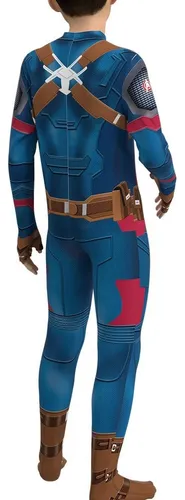 Capitán América Mono Disfraz Cosplay Para Niños Adultos