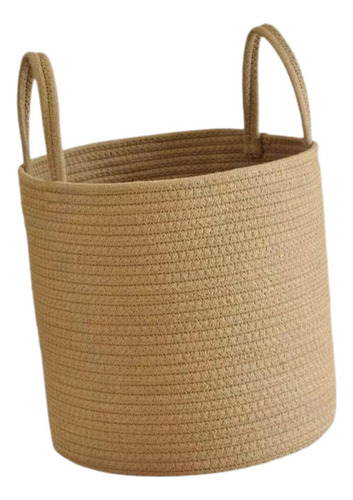 Cesta Tejida Redonda, Cesta De Almacenamiento De Ropa Con M