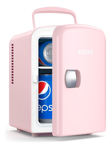 Mini Refrigerador Termoeléctrico De 4 Litros, Color Rosa