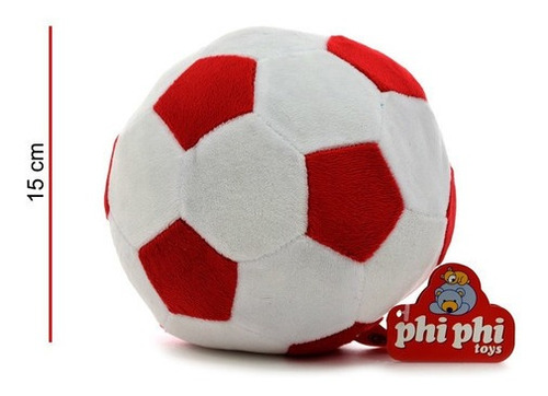 Imagen 2 de 5 de Pelota Peluche Sonajero Plush Cascabel Phi Phi Toys 2309