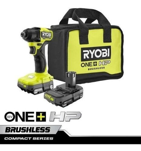 Taladro Ryobi Inal. 18v, S/carbones 2 Bat Y Carg, Psbdd01k