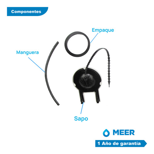 Meer By Cnx Juego De Herrajes Wc Válvulas, Sapo Y Flotador