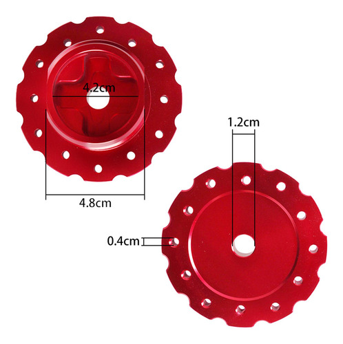 Adaptador De Conexión De Volante De Juego Rojo 90mm Rojo
