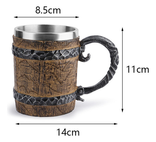 Taza For Beber Cerveza De Barril De Té De Madera Estilo 2