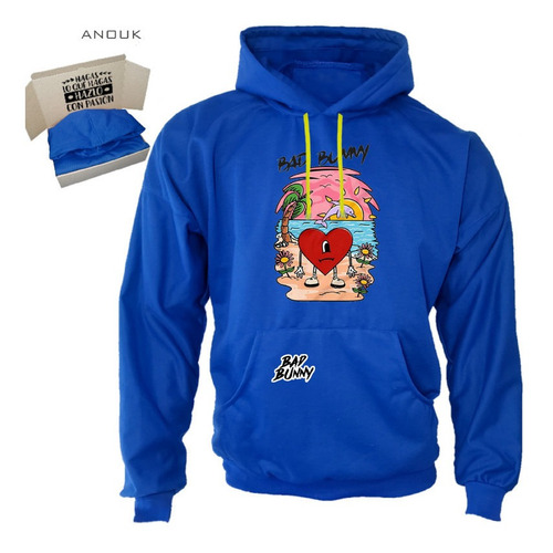 Buzo Hoodie Personalizado Saco Bad Bunny Unisex Estampado R2