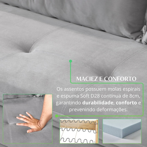 Conjunto Florianópolis 3x2 Lugares Veludo Wt