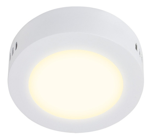 Lampara Sobreponer Techo Blanco 6w Luz Suave Cálida 6ptlledr