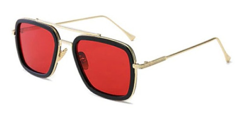 Gafas Lentes Iroman Tony Stark Uv Marco Gold Luna Roja