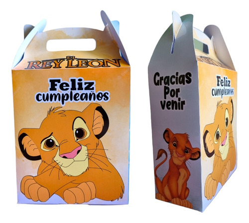 Caja Para Dulces O Sorpresa Personalizadas Rey Leon X6u