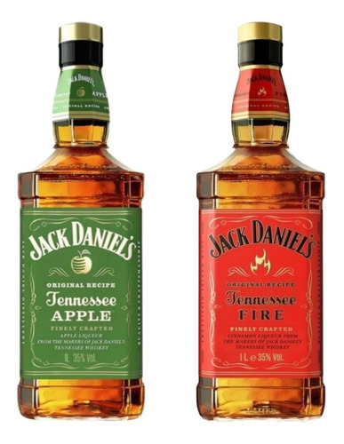 Combo Jack Daniels Fire 1l + Jack Daniels Apple 1l