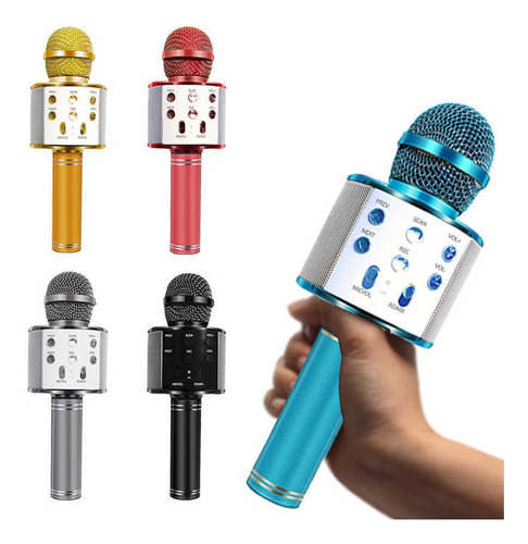 Microfono Kareoke Ws-858 Ranura Usb, Modulador De Voces