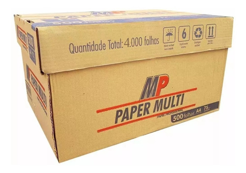 Papel Sulfite A4 Paper Multi 4000 Folhas