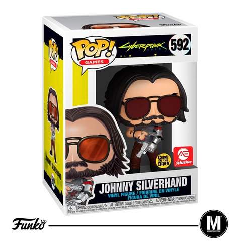 Funko Pop Cyberpunk Johnny Silverhand #592 Glow Ae Exclusive