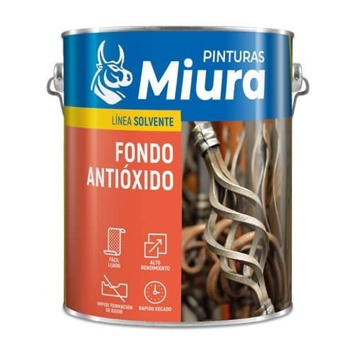 Antioxido Metal Miura Lata 900ml Negro/rojo