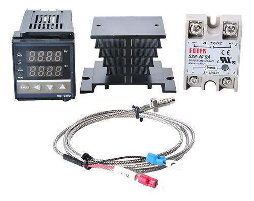 Kit Controlador Temperatura Digital Pid 40a Rex-c100 Bivolt