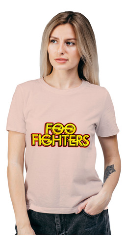 Polera Mujer Foo Fighters Retro Musica Algodón Orgánico Wiwi