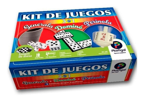 Juego De Mesa Kit De Juegos 3 En 1 Plastigal 147