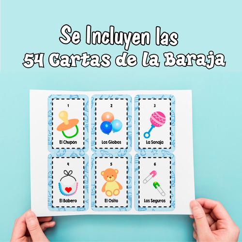 Lotería Baby Shower Niño Patitos 80 Tablas Imprimibles Pdf