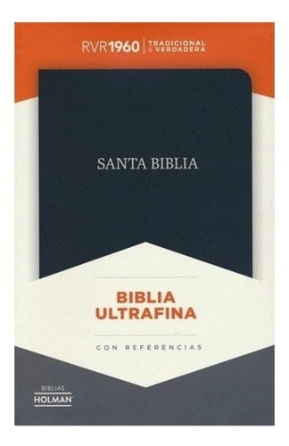 Biblia Ultrafina Rv1960  Negro Piel Fabricada Holman