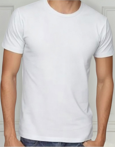 Playera Blanca Lisa Algodon Adulto