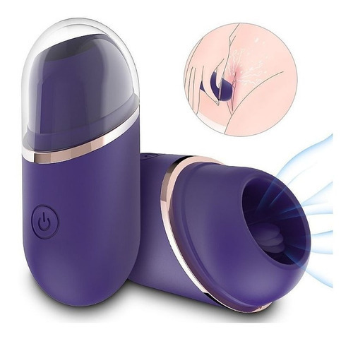 Estimulador vibratorio con simulador sexual del clítoris de color índigo