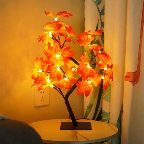 Luces De Árbol Usb Z Simulation Maple Leaf Thanksgiving Ro 4