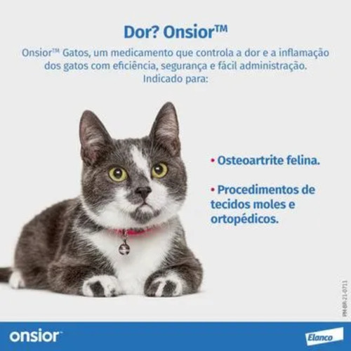 Anti-inflamatório Onsior 6mg Para Gatos Com 6 Comprimidos