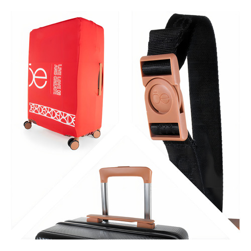 Maleta Cloe Unisex Grande 28 Plg Rígida Para Documentar Negro