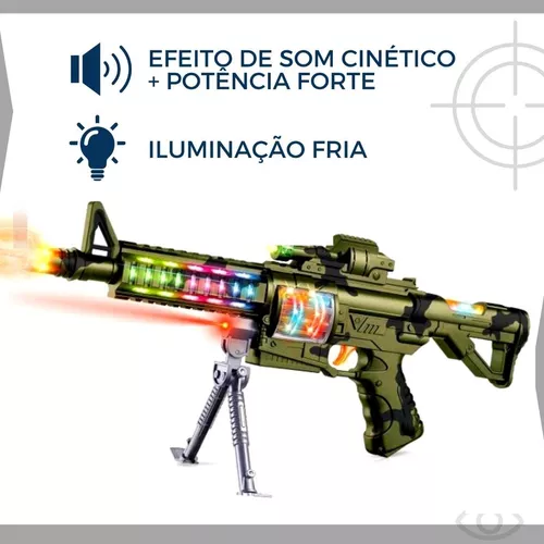 Metralhadora Fuzil Ak-47 Cosplay Com Som Luz E Vibra Barato