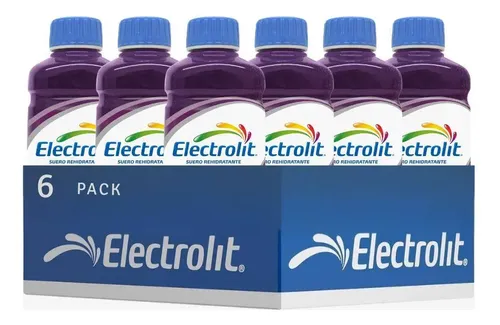 Six Pack Electrolit Uva 625 Ml Suero Rehidratante | Cuotas sin interés