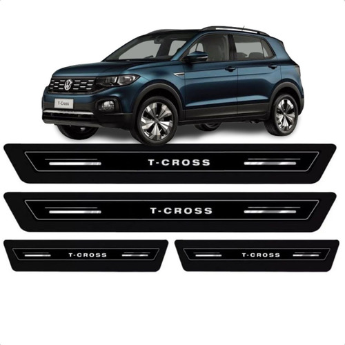 Soleira De Porta Platinum Volks T-cross 2022 2023 - Preto