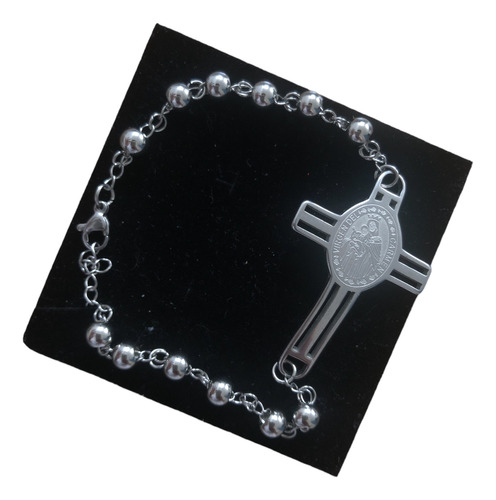 Pulsera De Protección Virgen Del Carmen Para Hombre Plateado