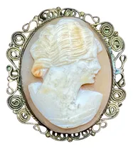 Comprar Antiguo Prendedor Camafeo Torso De Dama Oferta Numisgam.