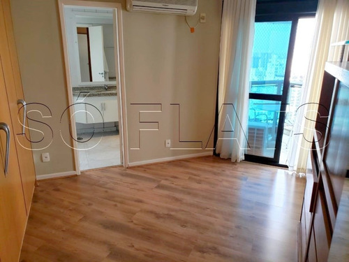 Imagem 13 de 15 de Flat Alto Padrão No Paraíso 100m² 02 Dorms E Cozinha Completa - Sf34042