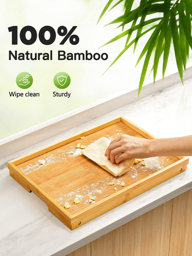 Bandeja De Desayuno Pipishell De Bambu Para Cama Y Sofa Amarillo