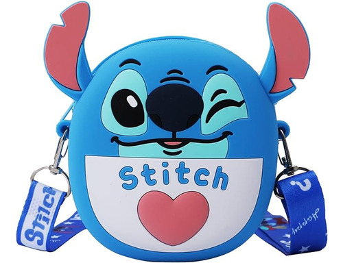Mini Bolso Cartera De Goma De Stitch Disney