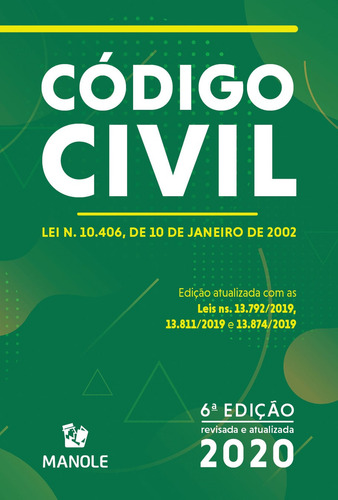 Código Civil 2020 - Editora Manole 6ª Edição