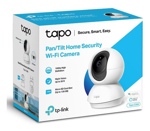 Cámara Wi-fi Tp-link Tapo C200 Fhd Rotatoria Visión Nocturna