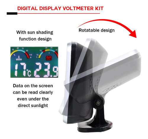 Imagen 5 de 6 de Medidor De Temperatura De Agua Con Pantalla Lcd Digital Para
