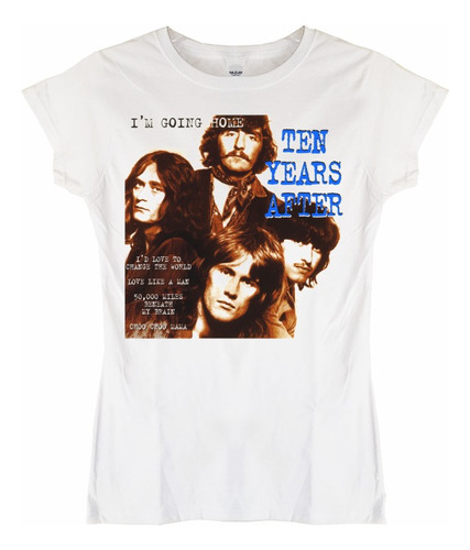Polera Mujer Ten Years After I'm Going Home Rock Abominatron
