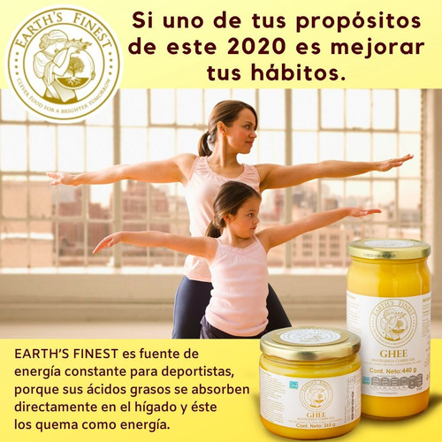 Imagen 7 de 10 de 2 Pack Ghee Mantequilla Clarificada 265g Earths Finest Keto