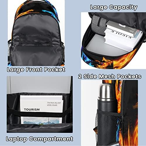 Mochila Escolar Flame Dragon Para Niños, Niñas, Adolescentes