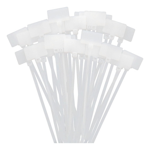 Itrolle Nylon Marcador Cable Bridas 300 Unids Blanco Auto-bl