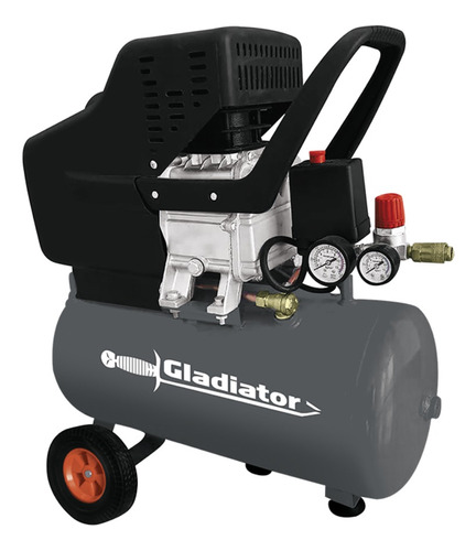 Compresor de aire eléctrico portátil Gladiator CE 640/220M 40L 2hp 120V/220V 60Hz ceniza/negro