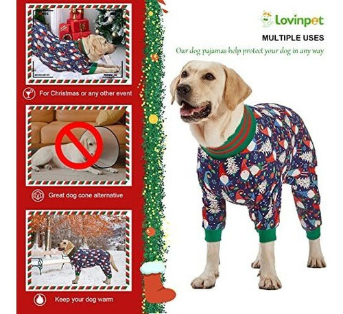 Lovinpet - Pijama De Navidad Para Perro Grande - Traje De Na