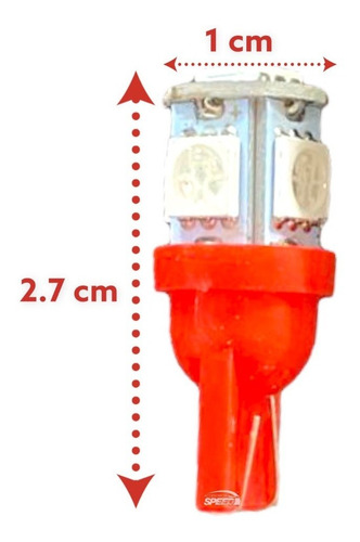 Foco Pellizco Led 5050 T10-158 Color A Elegir Por Par Bsp